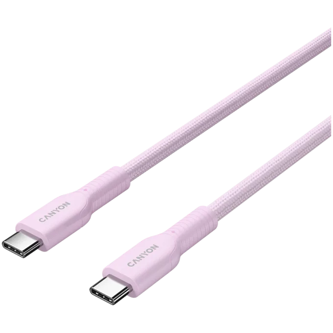 CANYON cable OnWire 60CL C-C 60W COLOR Braided 1m Pink — image 2