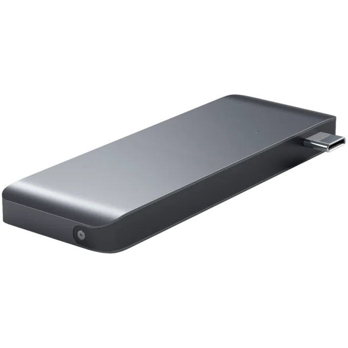 SATECHI Type-C Pass-Through USB Hub with USB-C Charging Port Space Gray — image 3