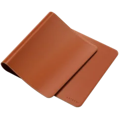 SATECHI Vegan-Leather Premium Desk Mat (Brown)
