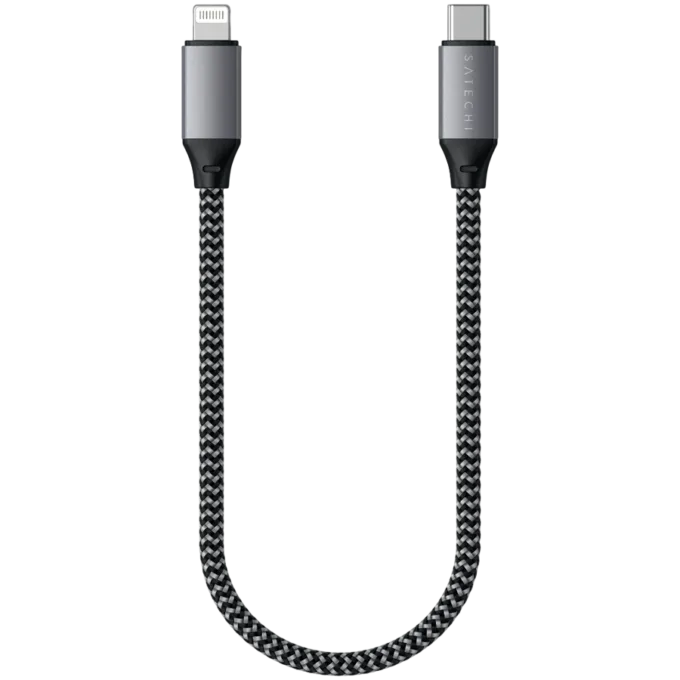 SATECHI Type C to MFI Cable 10 inch- Space Gray — image 1