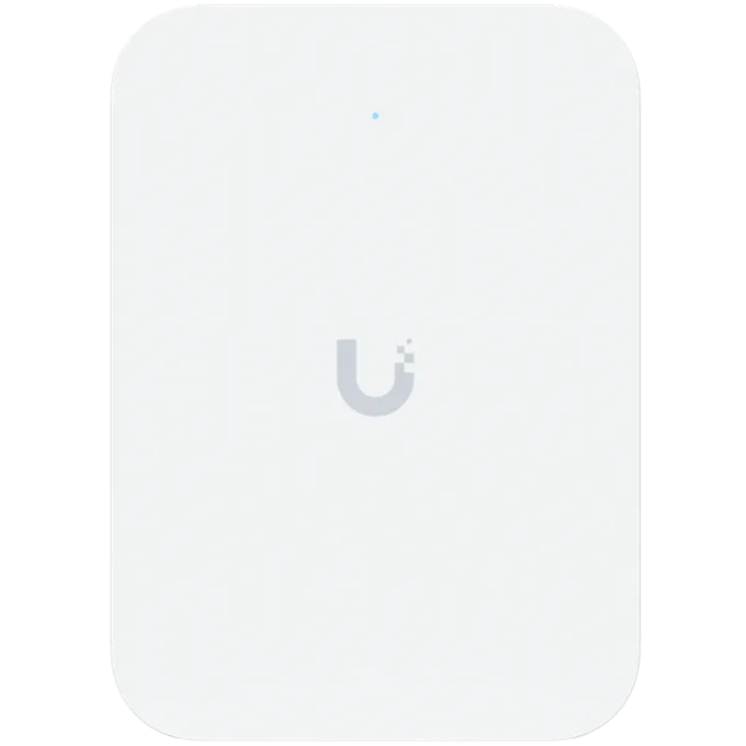 Ubiquiti UniFin U70IW Wall mounted WiFi 7 AP with 4 spatial streams and an integreated 2.5GbE PoE switch desined for hospitality enviorments — image 1