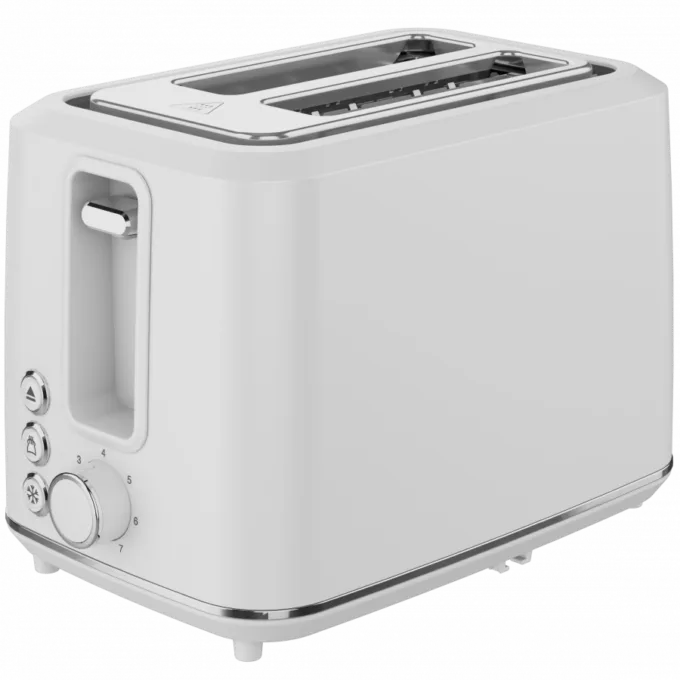 Electric Toaster, white, 220-240V, 50-60Hz, 920-1080W, 2 slots, 3 modes, 7 browning levels — image 1