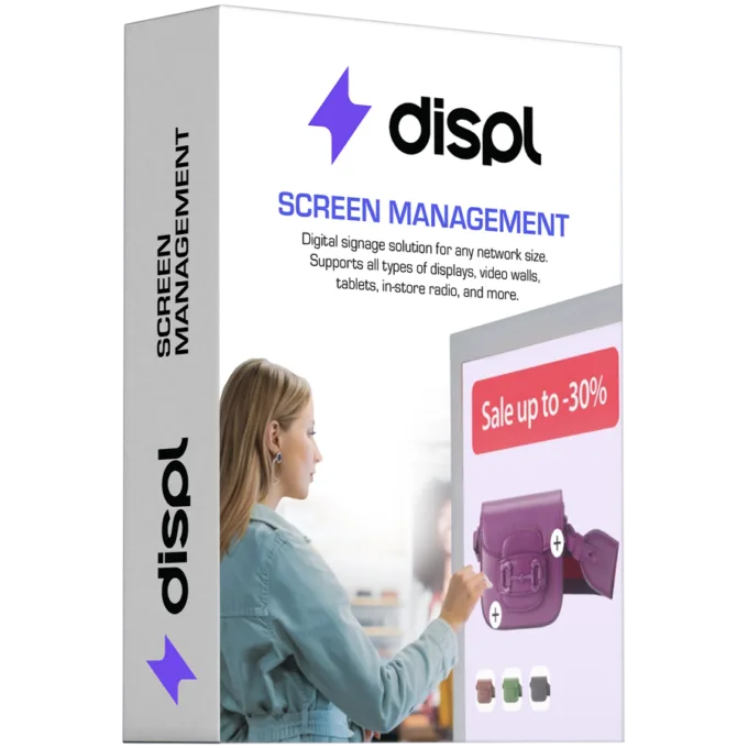 Displ, Digital Signage CMS, Screen Management type, 1 year — image 1