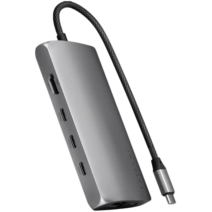 SATECHI USB-C MultiPort Adapter 8K with Ethernet V3 - Space Gray — image 1
