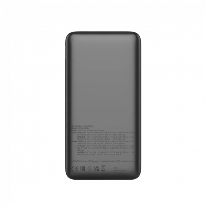 CANYON Power Bank PB-240, 25000mAh PD140W display power bank,Size160.0x82x27 mm Weight 508+-10g, Dark Grey — image 4