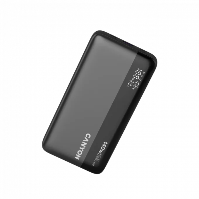 CANYON Power Bank PB-240, 25000mAh PD140W display power bank,Size160.0x82x27 mm Weight 508+-10g, Dark Grey — image 8