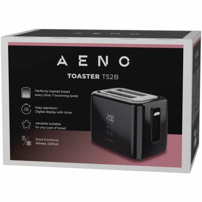 Electric Toaster, black, 220-240V, 50-60Hz, 780-930W, 2 slots, 3 modes, 7 browning levels — image 7