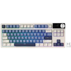 ROYAL KLUDGE RK S85 Horizon Blue Gaming Keyboard Beige switch