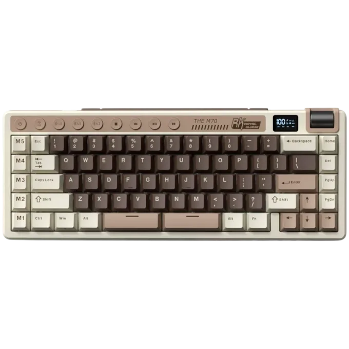 ROYAL KLUDGE RK M70 Mocha Grey Gaming Keyboard Cream switch — image 1