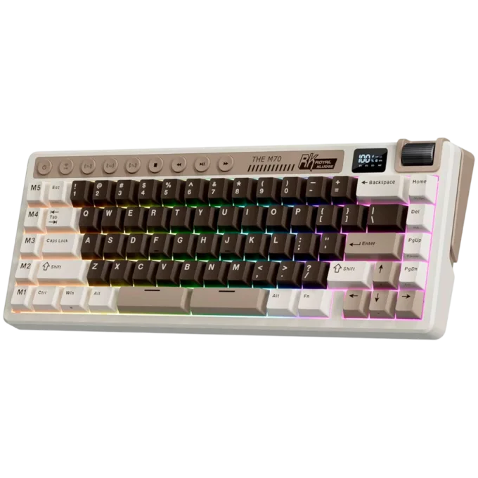 ROYAL KLUDGE RK M70 Mocha Grey Gaming Keyboard Cream switch — image 2