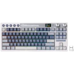 ROYAL KLUDGE RK M87 Ocean Blue Gaming Keyboard Cream switch