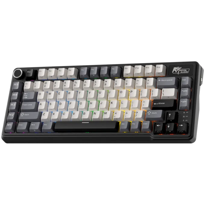 ROYAL KLUDGE RK L75 Knight Black Gaming Keyboard Cream switch — image 2