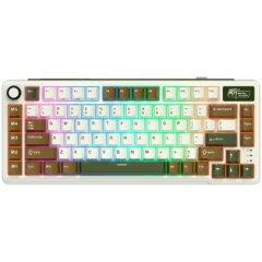 ROYAL KLUDGE RK L75 Palm Green Gaming Keyboard Cream switch