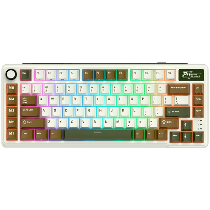 ROYAL KLUDGE RK L75 Palm Green Gaming Keyboard Beige switch — image 1