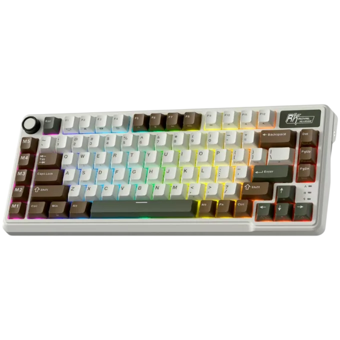 ROYAL KLUDGE RK L75 Palm Green Gaming Keyboard Cream switch — image 2