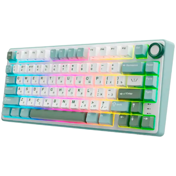 ROYAL KLUDGE R75 Sky Cyan Gaming Keyboard K silver switch — image 2