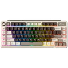 ROYAL KLUDGE RK L75 Mocha Grey Gaming Keyboard Cream switch