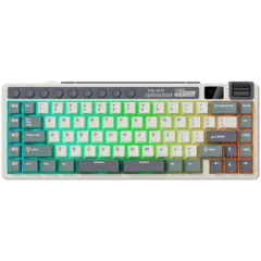 ROYAL KLUDGE RK M70 Cyan Purple Gaming Keyboard Beige switch