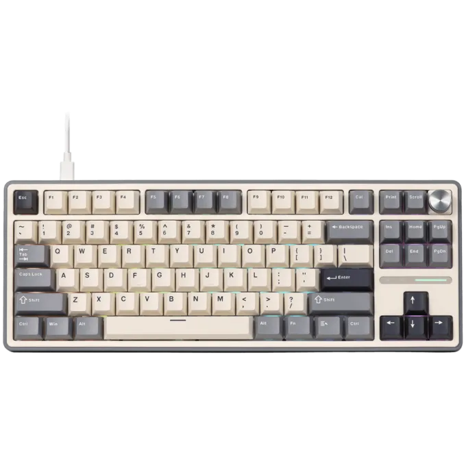 ROYAL KLUDGE R87Pro Half Grey Gaming Keyboard Brown switch — image 1