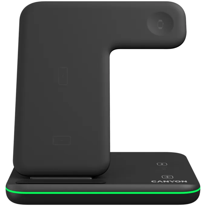CANYON wireless charger WS-303 15W 3in1 UK Black — image 1