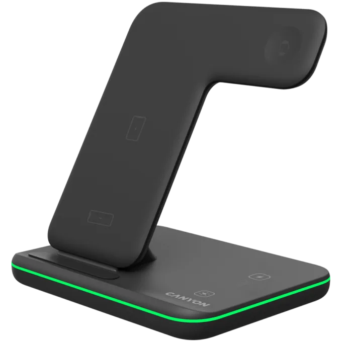 CANYON wireless charger WS-303 15W 3in1 UK Black — image 3