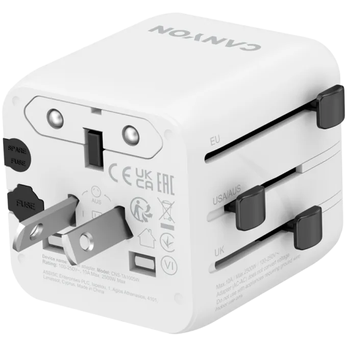 CANYON Travel Adapter OnTour One EU/UK/US/AUS White — image 4