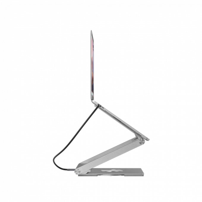 Canyon Laptop stands with hub, TYPE C F to HDMI2.0+2USB3.0+USBC3.0+RJ45+PD, TYEP C TO C cable 1m white with Emarker: HUSB332A, Material: Aluminum case+ABS+PS, Size: 245x240x27.2+/-0.3mm, Weight:1304g — image 3