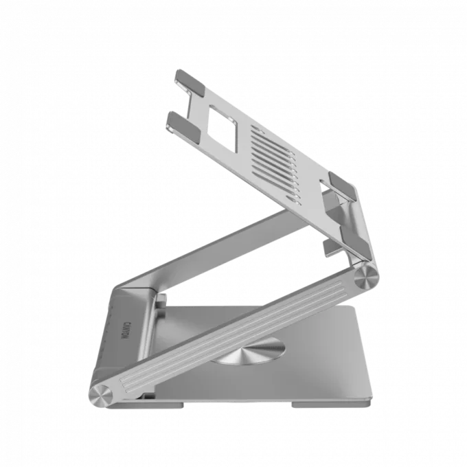 Canyon Laptop stands with hub, TYPE C F to HDMI2.0+2USB3.0+USBC3.0+RJ45+PD, TYEP C TO C cable 1m white with Emarker: HUSB332A, Material: Aluminum case+ABS+PS, Size: 245x240x27.2+/-0.3mm, Weight:1304g — image 8