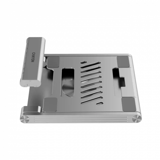 Canyon Laptop stands with hub, TYPE C F to HDMI2.0+2USB3.0+USBC3.0+RJ45+PD, TYEP C TO C cable 1m white with Emarker: HUSB332A, Material: Aluminum case+ABS+PS, Size: 245x240x27.2+/-0.3mm, Weight:1304g — image 13