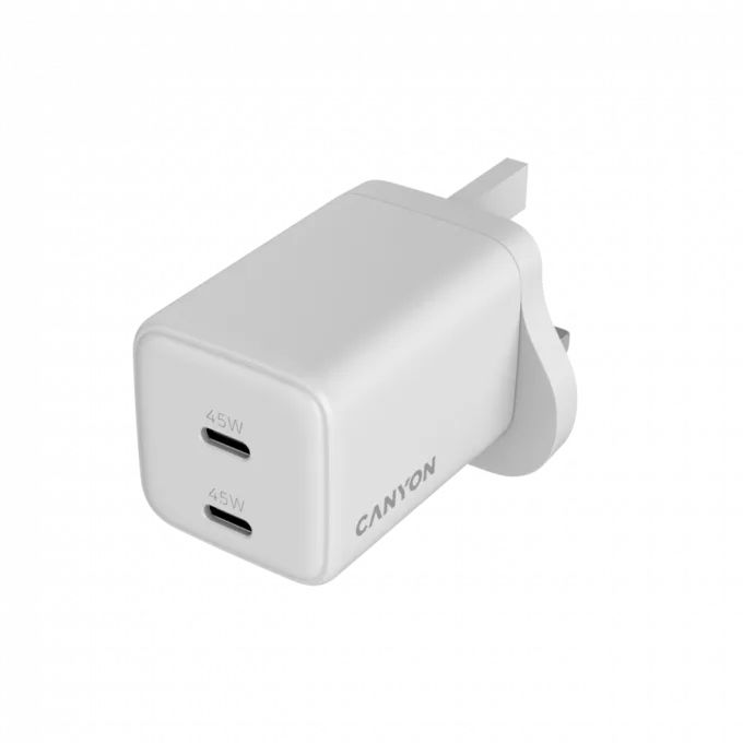 CANYON charger CU45AC GaN 45W 2xPD UK  White — image 4