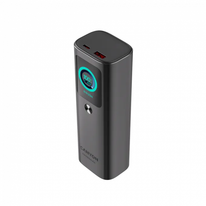 CANYON Built-in cable power bank OnPower 265 20000mAh 165W   Aluminium Dark grey — image 2