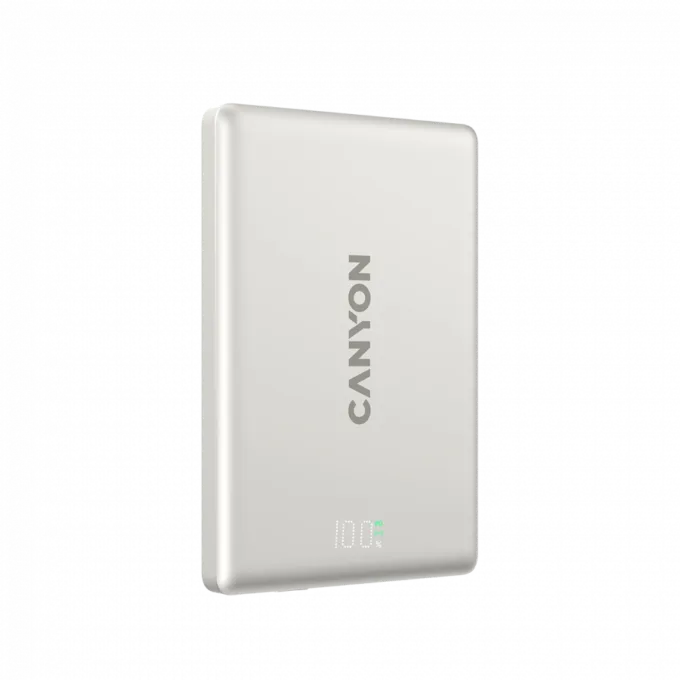 CANYON magnetic power bank OnPower 500 PD20W 5000mAh Aluminium Star Grey — image 4