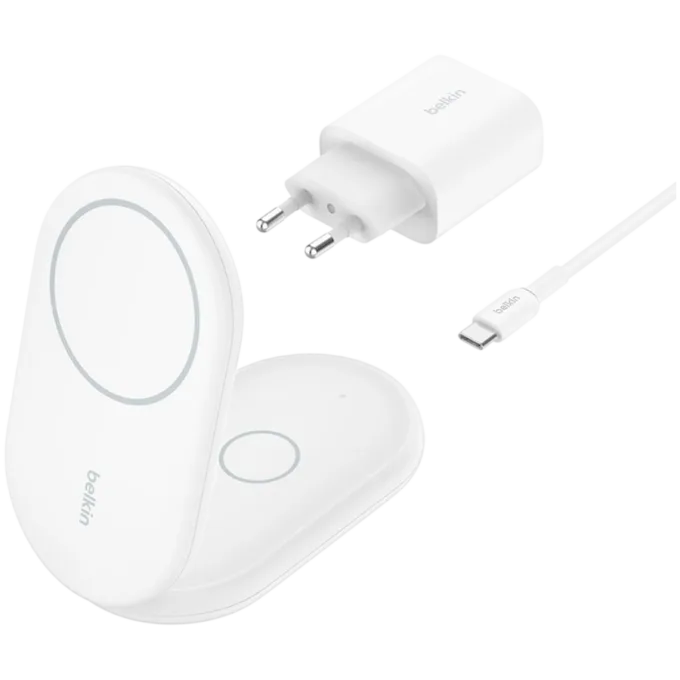 BELKIN Qi2 15w Magnetic 2in1 Stand, White — image 3