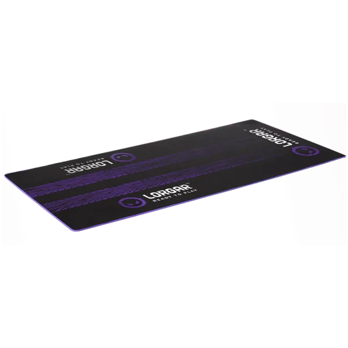 LORGAR RX1FM, Sim Racing Floor Mat Advanced, Stitched edge, 1,700X700X3 mm, Black/purple — image 2