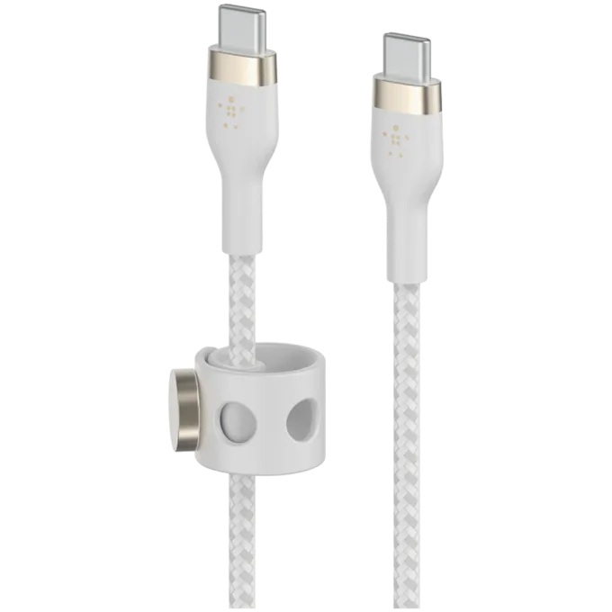 BELKIN  USB-C to USB-C 2.0 Braided silicone, 3M, White — image 2