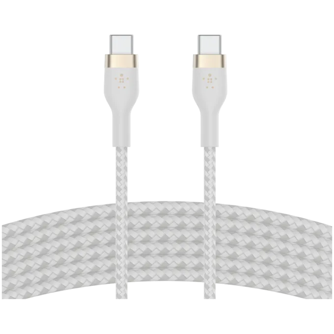 BELKIN  USB-C to USB-C 2.0 Braided silicone, 3M, White — image 3