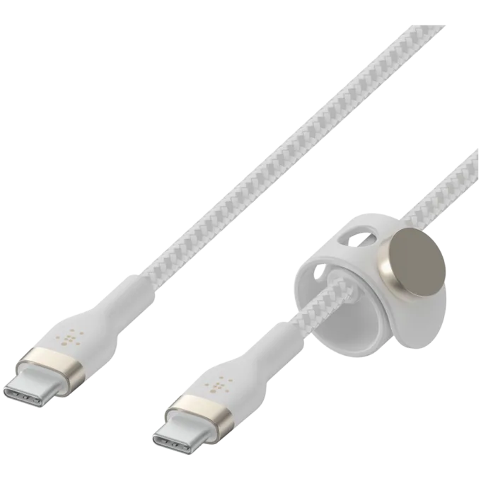 BELKIN  USB-C to USB-C 2.0 Braided silicone, 3M, White — image 4