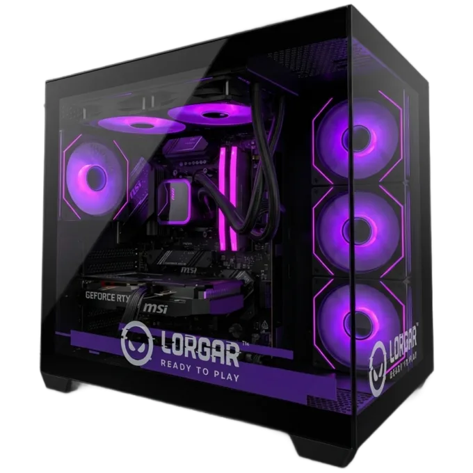 LORGAR ADVANCED A201 - AMD 7500F 6C/12T, 240 AIO, NVIDIA RTX 5060Ti 16GB, 32GB@6400mhz, 1TB SSD NVME, 750W PSU, Black, 3Y — image 1