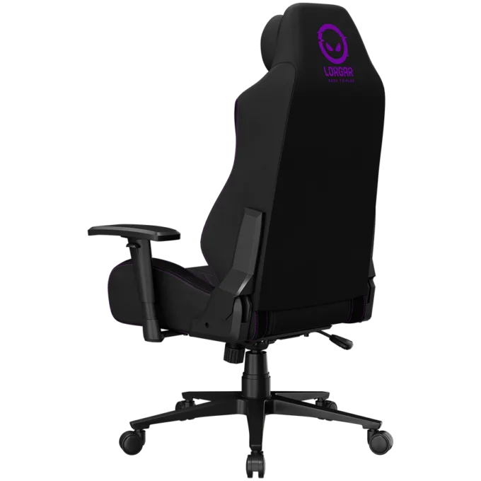 LORGAR CHA41, Ergonomic Gaming Chair Advanced, premium anti-stain fabric, Black/purple — image 7