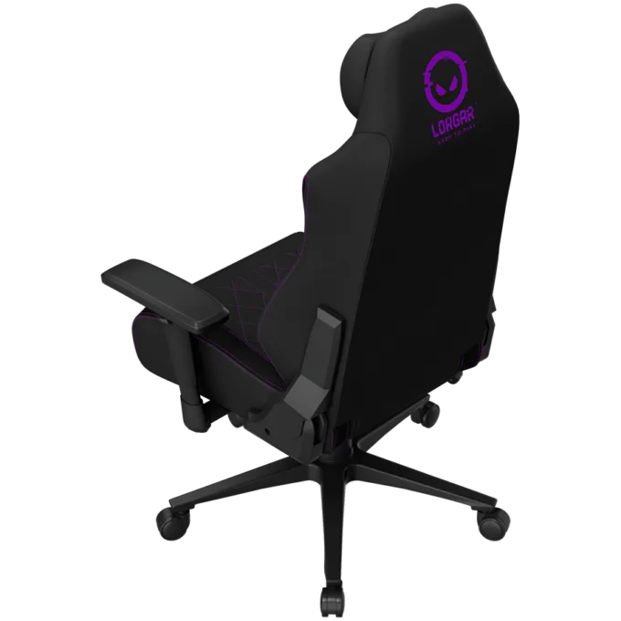 LORGAR CHA41, Ergonomic Gaming Chair Advanced, premium anti-stain fabric, Black/purple — image 8