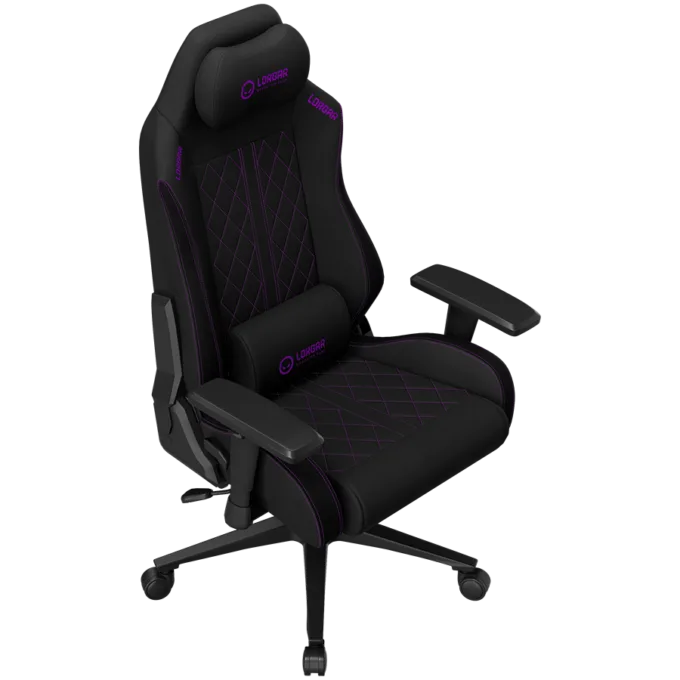 LORGAR CHA41, Ergonomic Gaming Chair Advanced, premium anti-stain fabric, Black/purple — image 14