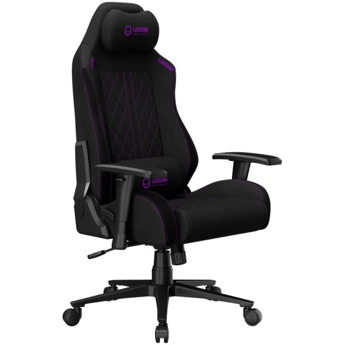 LORGAR CHA41, Ergonomic Gaming Chair Advanced, premium anti-stain fabric, Black/purple — image 16