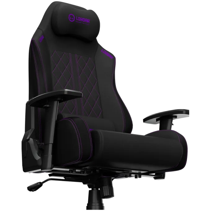 LORGAR CHA41, Ergonomic Gaming Chair Advanced, premium anti-stain fabric, Black/purple — image 17