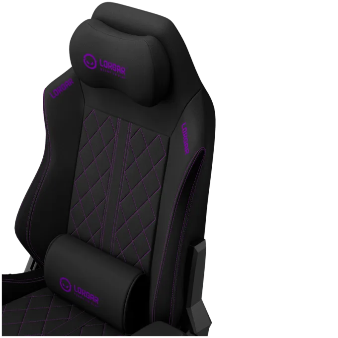 LORGAR CHA41, Ergonomic Gaming Chair Advanced, premium anti-stain fabric, Black/purple — image 19