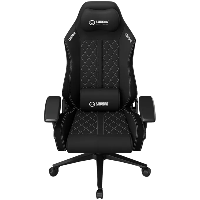 LORGAR CHA41, Ergonomic Gaming Chair Advanced, premium anti-stain fabric, Black/white — image 2