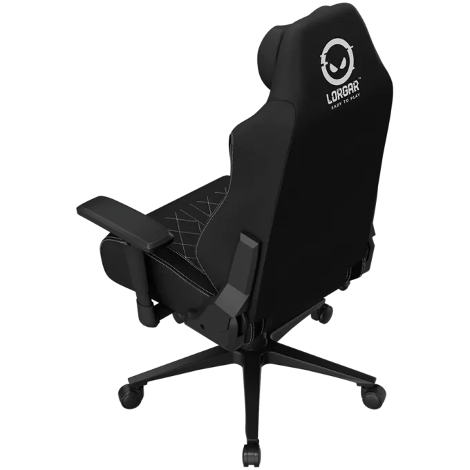 LORGAR CHA41, Ergonomic Gaming Chair Advanced, premium anti-stain fabric, Black/white — image 8