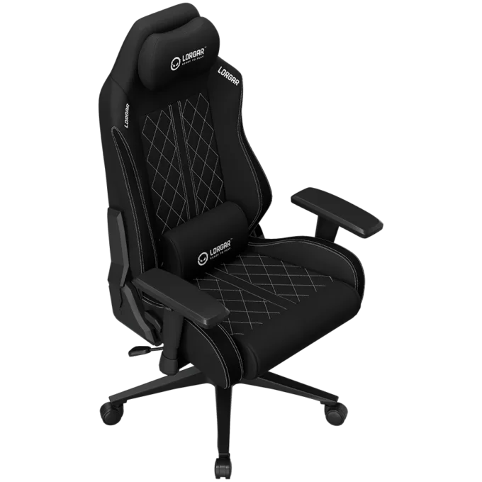 LORGAR CHA41, Ergonomic Gaming Chair Advanced, premium anti-stain fabric, Black/white — image 16