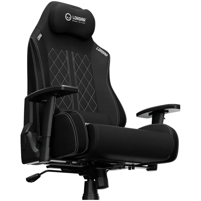 LORGAR CHA41, Ergonomic Gaming Chair Advanced, premium anti-stain fabric, Black/white — image 17