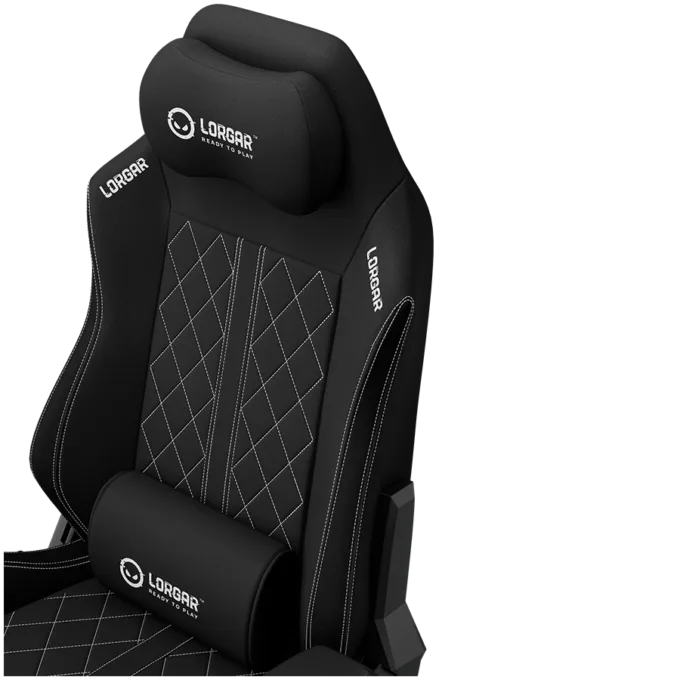 LORGAR CHA41, Ergonomic Gaming Chair Advanced, premium anti-stain fabric, Black/white — image 19