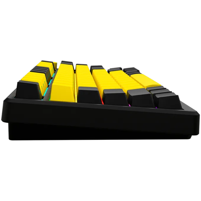 LORGAR KBP7075W, Wireless 75% Mechanical Gaming Keyboard Pro, Black/yellow, EN layout — image 4
